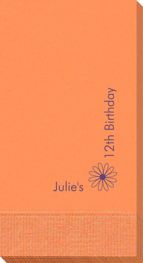 Corner Text with Daisy Design Guest Towels